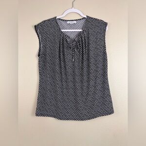 Liz Claiborne Black and White Patterned Blouse NWOT